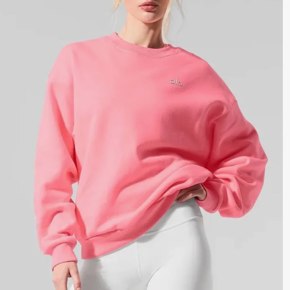 Alo Pink Crewneck Sweatshirt - size small - like new
